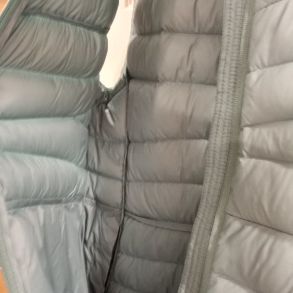 Lands' End Sleeveless Puffer Vests Extra Long Double Zipper Medium Tall - Picture 3 of 5